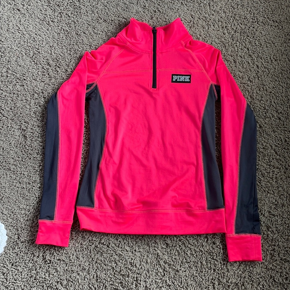 PINK, 3/4 zip, athletic jacket